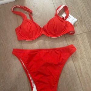 Cupshe Red Bikini Set
